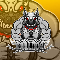 Bulldog esport mascot logo design