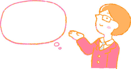 Pop Illustration of a Businessman who responds sideways with Speech Balloon set