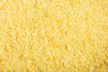 Closeup of nutritional yeast flakes