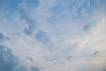 Blue sky with cloud. Clearing day and Good weather in the morning.