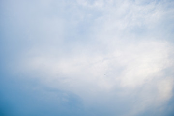 Blue sky with cloud. Clearing day and Good weather in the morning.