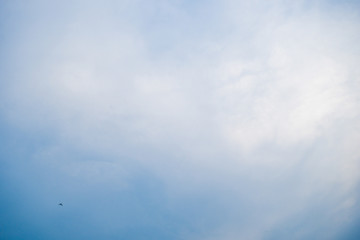 Blue sky with cloud. Clearing day and Good weather in the morning.