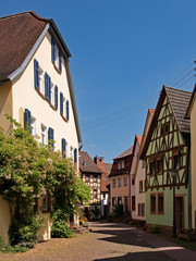 Fototapeta na wymiar In der Altstadt von Lohr am Main in Unterfranken, Bayern, Deutschland 