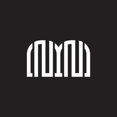 letter mn stripes geometric line logo vector