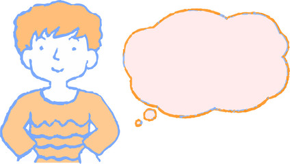 Illustration of men of various ages with Speech Balloon