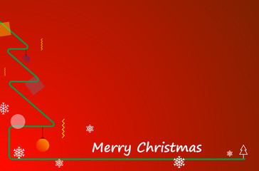 Naklejka premium Merry Christmas and Happy New Year card vector illustration.