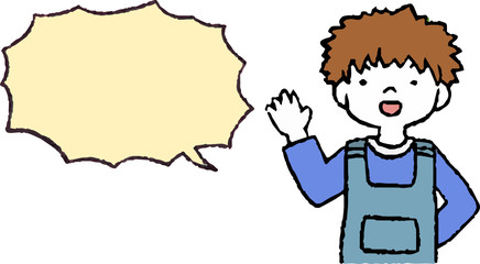 Illustration of men of various ages with Speech Balloon