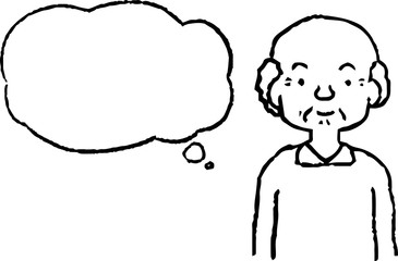 Illustration of men of various ages with Speech Balloon