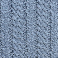 Handmade knitting wool fabric texture. Background of knitting patterns. 