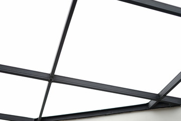 Black and white acrylic roof and iron frame