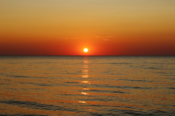 sunset over the Baltic sea