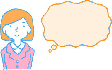 Illustration of women of various ages with Speech Balloon