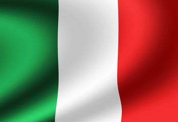 Waving national flag illustration (Italy) 