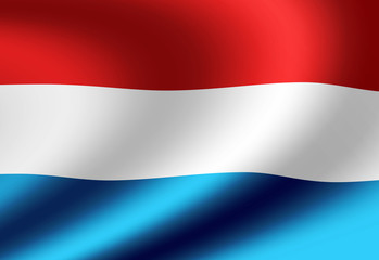 Waving national flag illustration (Netherlands/Holland) 