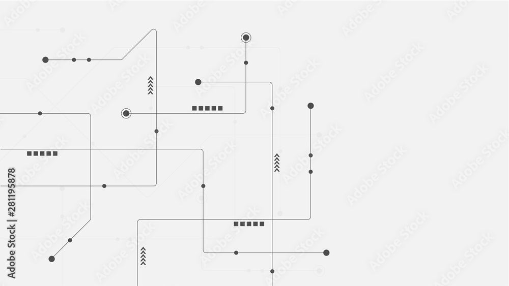 Poster Abstract geometric connect lines and dots.Simple technology graphic background.Illustration Vector design Network and Connection concept.