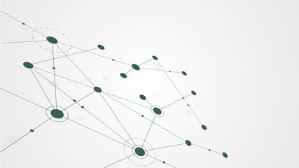Abstract geometric connect lines and dots.Simple technology graphic background.Illustration Vector design Network and Connection concept.