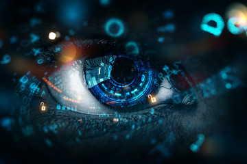 Abstract high tech eye concept