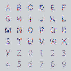 set business people crowd gathering in shape letters and numbers collection different businesspeople men women group standing together English alphabet concept full length © mast3r
