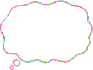 illustration of Cloud-shaped speech bubble drawn