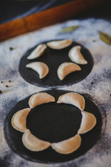Ravioli or dumplings on the table