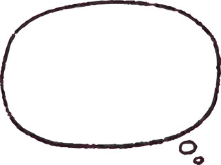 illustration of Cloud-shaped speech bubble drawn