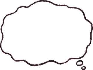 illustration of Cloud-shaped speech bubble drawn