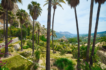 Obraz premium Panoramic view of the beautiful landscape in Guadalest town.