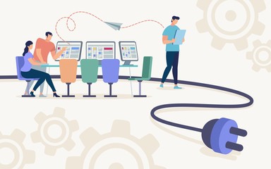 Flyer Wireless Network for Office Workers Flat. 