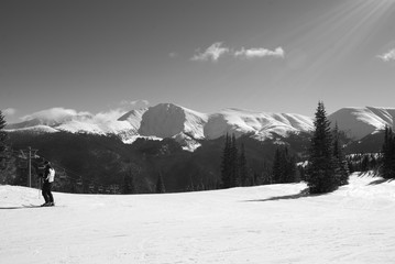 Parry Peak with skier