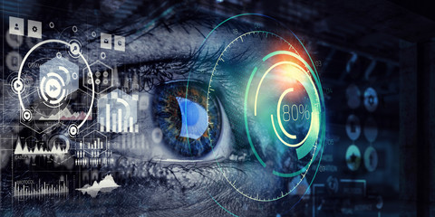 Abstract high tech eye concept