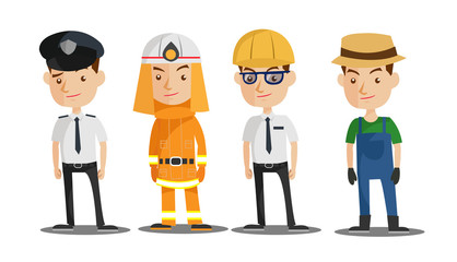 man jobs cartoon vector