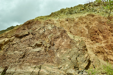 Red mountains in Kyzyl-Chin valley