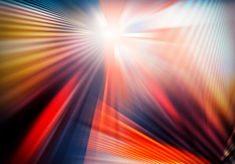 abstract bright background with light and crossed lines of light spreading in different directions and intercrossing