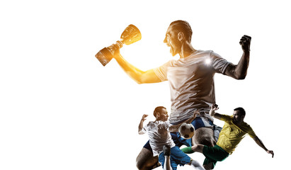 Abstract soccer theme - hottest match moments