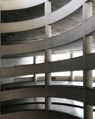 cement road in car park building