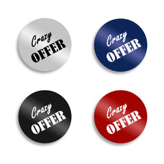CRAZY OFFER - PROMOTION LABEL - FOIL STICKER