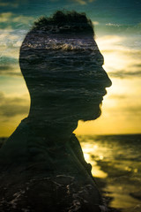 Hombre doble exposicion 