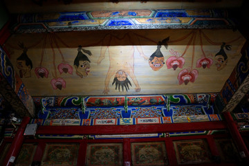 Ulaanbaatar/Mongolia-11.08.2016:Inside the buddhist temple in Ulaanbaatar.