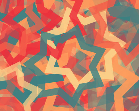 Abstract Generative Art color distributed Stars background illustration