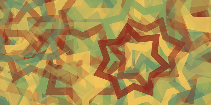 Abstract Generative Art color distributed Stars background illustration