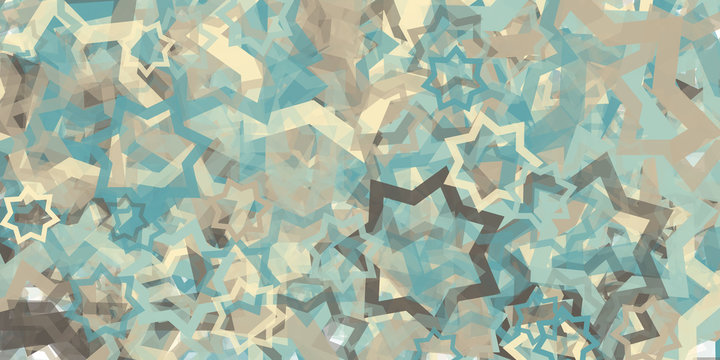 Abstract Generative Art color distributed Stars background illustration