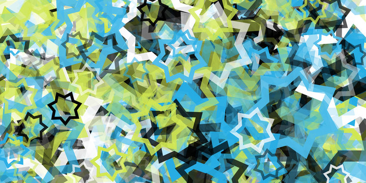 Abstract Generative Art color distributed Stars background illustration