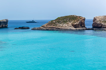 Pure crystal water of Blue Lagoon on Malta