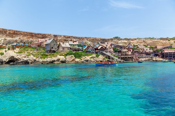 Fototapeta na wymiar village Popeye island Malta