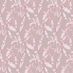 lavender natural hand drawn pattern native pashion  herbal botanical  decoration background
