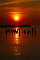 Epic sunset over the Baltic sea