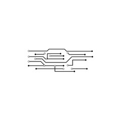 Circuit technology logo vector template