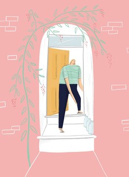 Milk Bottle Delivery - Woman