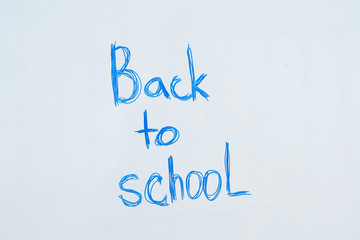 inscription on the board back to school. 