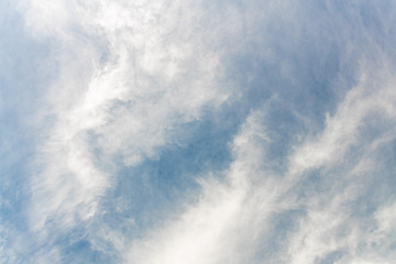 Cloudy sky with spindrift clouds